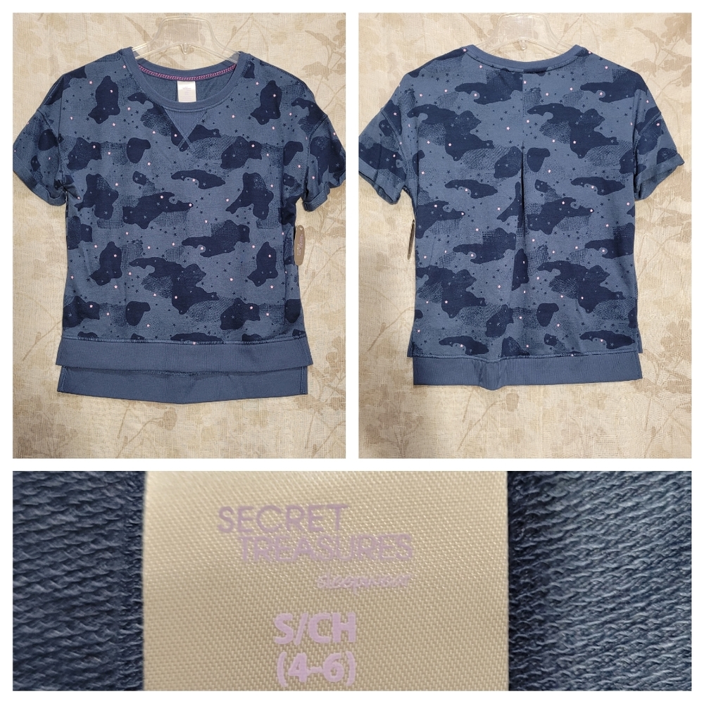 🔥2/$15🔥NWT Secret Treasures blue camo star shirt
